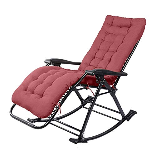 Cadeiras de balanço de pátio resistentes com almofadas para adultos - reclinável de gravidade zero p