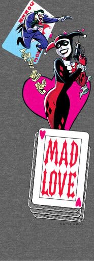 Batman Animated Series Harley Quinn and Joker Men's Heather Gray Sleep Pants2