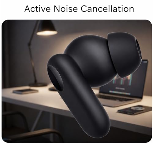 Image of Original Buds 2r for Oneplus Nord Wireless Equipped Mic 12.4mm Drivers Noise Reduction Long Battery 38Hr, Clear and Crisp Voice, Lightweight in-Ear Type C Charging (Black)