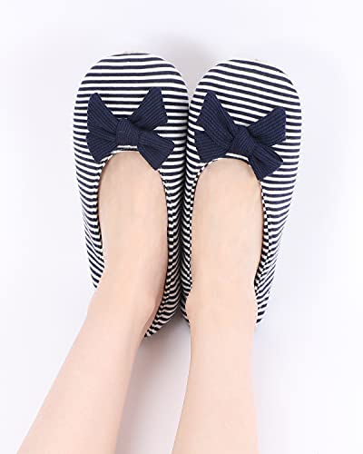 Image of Panda Bros Women's Ballerina House Slippers,Anti-Skid Comfy Warm Ballet Style Slippers