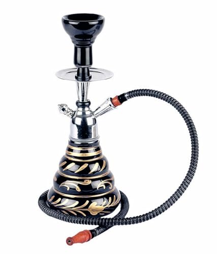 Basement Bazaar Refreshing Round Base 38.1cm Glass Hookah (Black)
