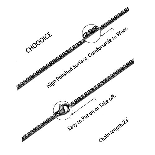 Cross Necklace Stainless Steel Necklace Religious Bible Verse Pendant Crucifix Necklace Faith Jewelry with 22' Chain4