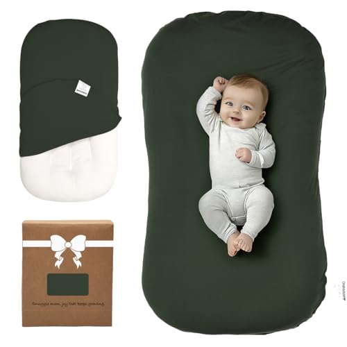 Image of Infant Support Cushion -Baby Support Cushion for Newborn, Oversized for 0-24 Months (36.5*20 inchs), Tummy Time Mat for Home and Travel, Soft Cotton, Supervised Use, Baby Essentials Gift -includ cover