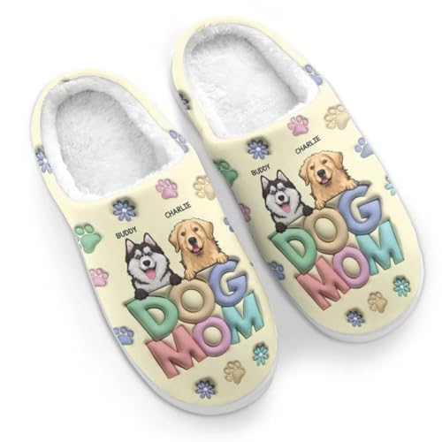 Christmas Is All About Pets - Dog & Cat Personalized Custom Fluffy Slippers, Custom Photo Christmas Slippers For Women Men, Christmas Slippers Gifts For Family, Dog Mom, Cat Mom Gifts4