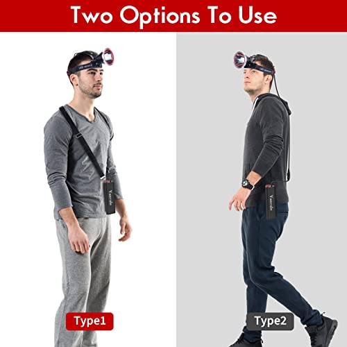 Vanvale Farol Led Recarregável de Alta Potência, Farol À Prova D'Água Ipx4 com Carregador, Lâmpada