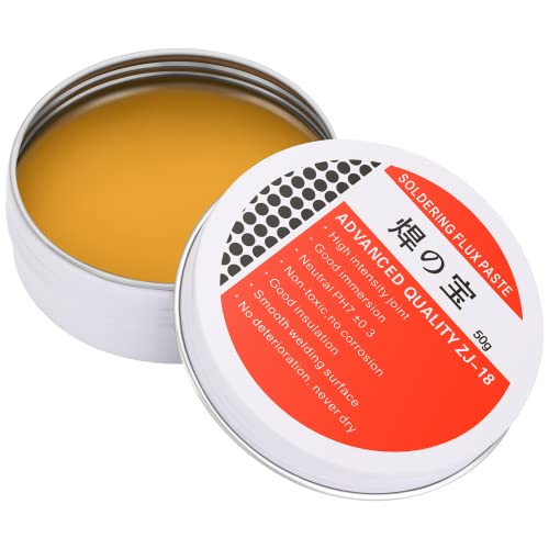 50g Pâte de flux de soudure, pâte d'étain de flux de soudure électrique, outil de réparation de soudure mécanique sans graisse de soudure pour téléphone SMD PCB BGA PGA (sans plomb)