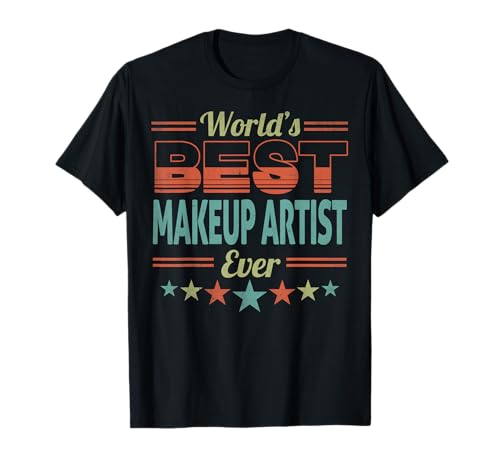 Retro Badge Worlds Best Makeup Artist Maglietta