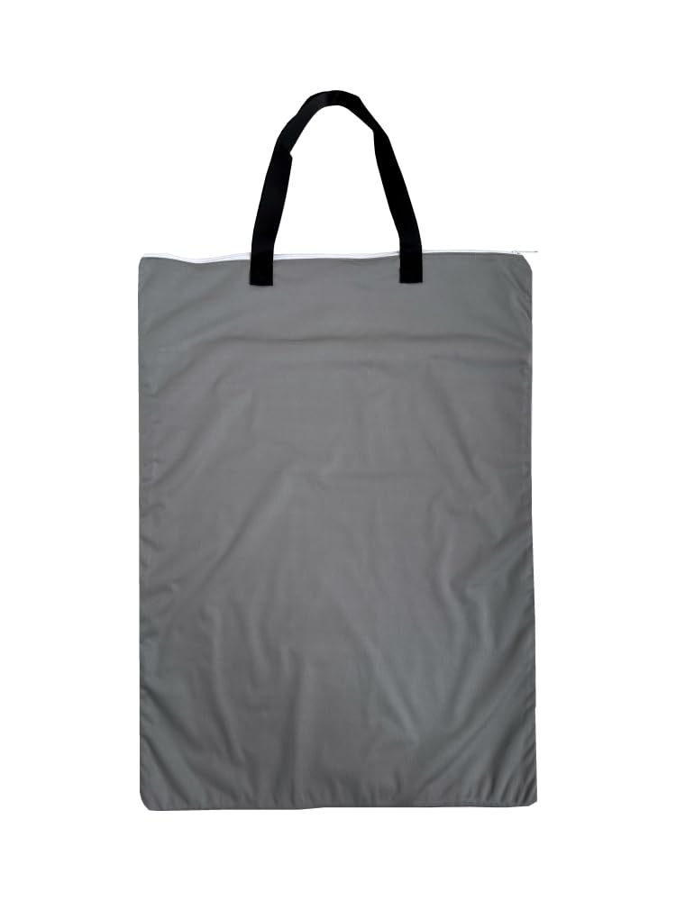 JUTESK Large Hanging Wet/Dry Cloth Diaper Pail Bags for Reusable Diapers or Laundry (1pieces) (Light Grey) - Image 2