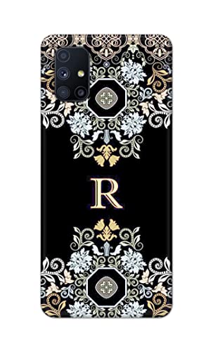 Image of PRINTFIDAA Name II Initial II Letter Floral Pattern Alphabet R Printed Designer Hard Back Case Cover for Samsung Galaxy M51, SM-M515F / DSN -(RP) MVN1007