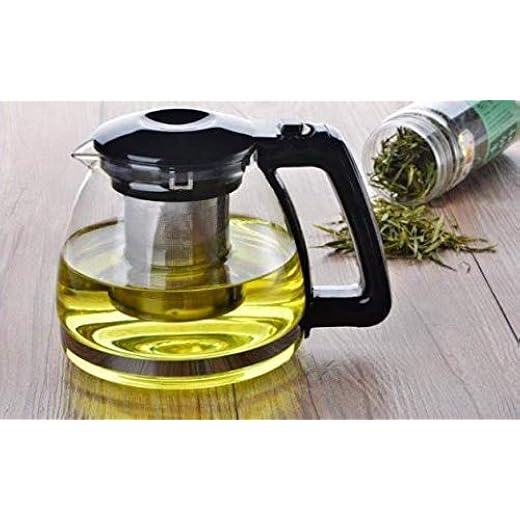 wellxo Flame Proof Glass Kettle with SS Infuser, 1L