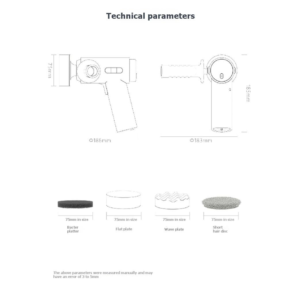 Kit de Pulidora de Coche Inalámbrica 2000mAh, Baterías Recargables USB-C, Kit de Pulidora de Coche Portátil con 3 Discos Extra