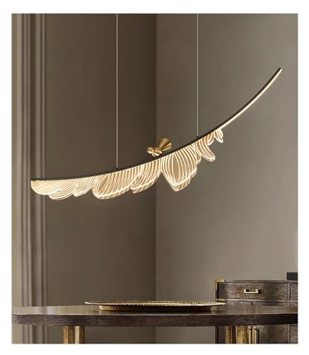 Lustre LED en forme de feuille pour design intérieur moderne - 3