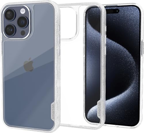 Image of Smartish iPhone 15 Pro Max Slim Case - Gripmunk - [Lightweight + Protective] Thin Grip Magnetic Cover with Drop Protection for Apple iPhone 15 Pro Max - Clearly Clear