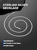 Men & Women Silver Chain Necklace for Boys 18 inch Curb Link Chain Gift - Image 8