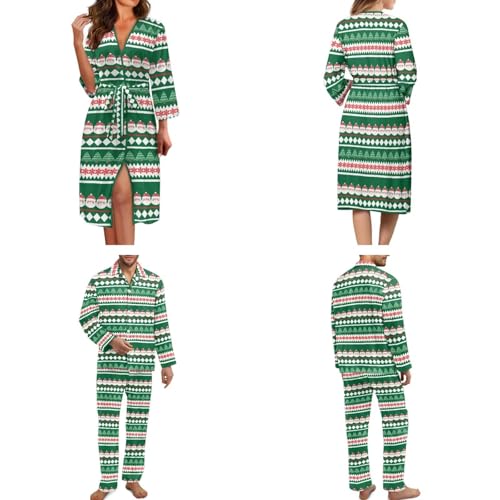 Couples Pjs Matching Sets Pajamas Matching Sets Women Nightgown and Long Sleeve Sleepwear2