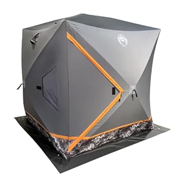 ice fishing shelter with sled
