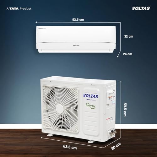 Image of Voltas Split Air Conditioner, 1.5 Ton, 3 Star - 183Inv Vectra Zenith Silver