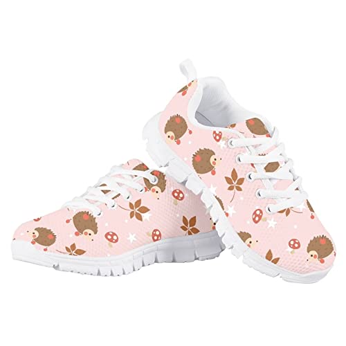 Yzaoxia Girls Tennis Sneakers Lace Up Kids Training Running Comfy Walking Shoes Size 11-34