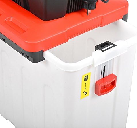 View of the collection box and locking mechanism