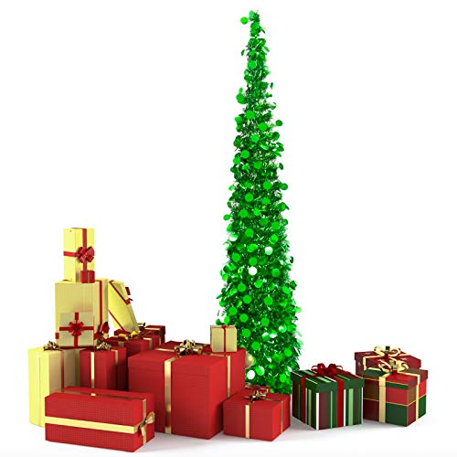 Rorchio Árbol de Navidad emergente de 150 cm, árbol de Navidad artificial...