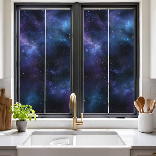 Vinilo Decorativo Protector de Privacidad Azul y Negro 17.7x39.3 in miniatura 2