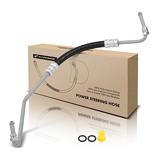 A-Premium Power Steering Pressure Hose Line Assembly Compatible with Cadillac Dts 2006-2011, Deville 2000-2005, Seville 2000-2004, 4.6L, with O-ring, Hydroboost To Gear