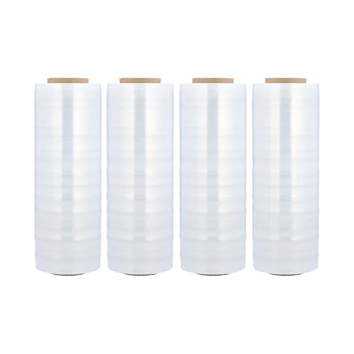 PSBM 8 Rolls 18 Inch x 2000 Feet 60 Gauge Stretch Film/Wrap, Heavy Duty Industrial Strength Clear Shrink Plastic Wrap for Moving, Packing, Shipping, Pallet Wrapping & Storage
