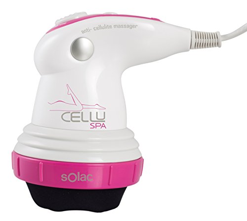 Solac, Appareil Massage Anti Cellulite Cellu Spa ME7713, S90600400, 2 Têtes, infrarouge, Blanc/Rose