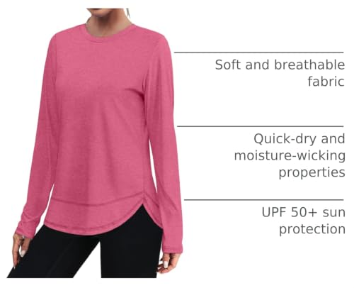 Image of XIEERDUO Women's Workout Tops Long Sleeve Shirts Sun Protection UPF 50+ Quick Dry Shirts for Hiking Running S-3XL