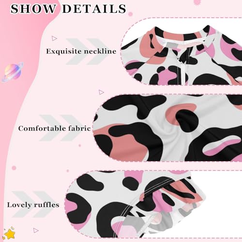 susiyo Modern Leopard Girls Long Sleeve One Piece Swimsuits Rash Guard Bathing Suit UPF 50+ Zipper Girl Swimwear4