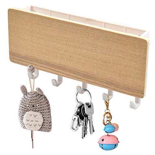 Pinsheng Ganchos para llaves de pared, organizador de cartas y llaves, montaje en pared, con 5 ganchos para llaves, para...
