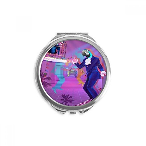 Miroir ronde de maquillage dance DJ fantaisie portable et compact