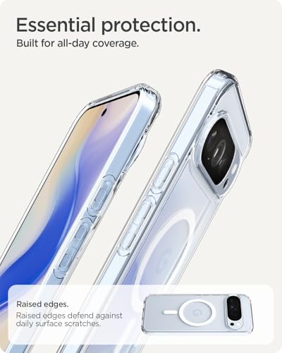 Image of Spigen Ultra Hybrid MagFit for Google Pixel 10 Pro Case, Transparent Pixel 10 Back Cover (2025) - TPU+Poly Carbonate｜Clear White