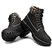 Work Hiking Snow Boots for Women - Waterproof Winter Black Ankle Shoes Non Slip Fashion Lightweight Casual Cute Fur Warm Booties W102-LMW03-BLACK-8.5