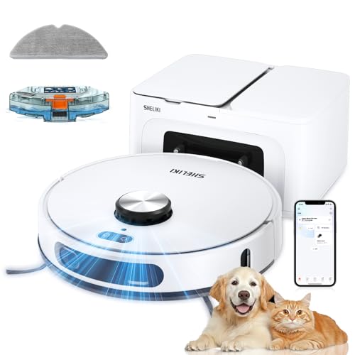 Robot Vacuum and Mop, 3-in-1 Robotic Vacuums Cleaner with LiDAR N...