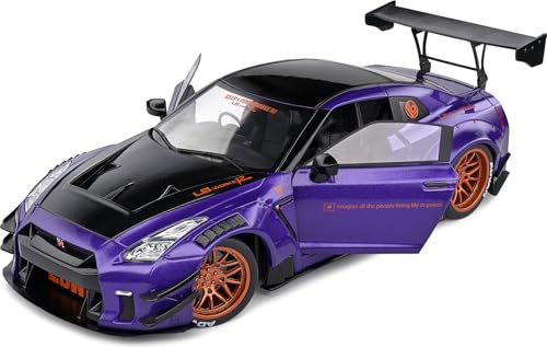 2022 Gt-R (R35) W/Liberty Walk Body Kit 2.0 Purple 1:18 miniatura 3