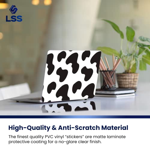 Image of LSS 17 17.3 Inches Laptop Notebook Skin Sticker with 2 Wrist Pads - Reusable Cover Protector Vinyl Sticker Cover Decal Fits 17 inch - 19 inch HP Asus Acer Samsung - Cow Print Pattern