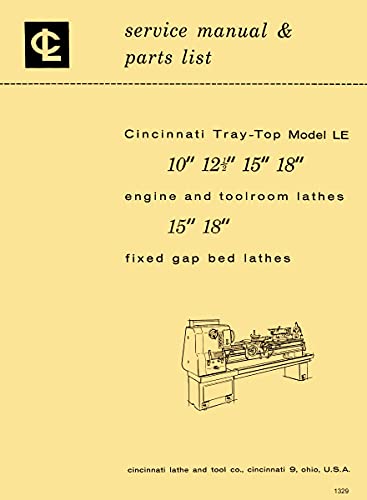 Cincinnati Tray-Top Metal Lathe Model LE 10