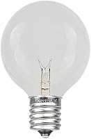 Vista 2 de Novelty Lights Paquete de 5 Bombillas de Repuesto Globo G50 para Patio Exterior, Transparentes, Base Intermedia E17/C9, 7 Vatios