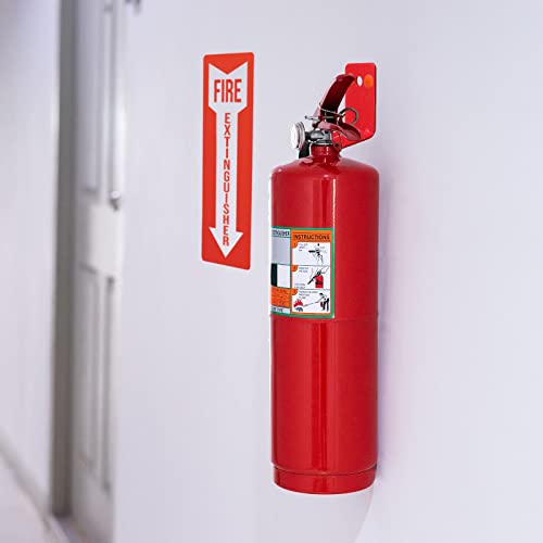 Image of TaoBary Fire Extinguisher Bracket and Sign Sticker, Wall Mount Bracket for Big and Small Fire Extinguishers, Indoors and Outdoors(6 Pack,20 lb)