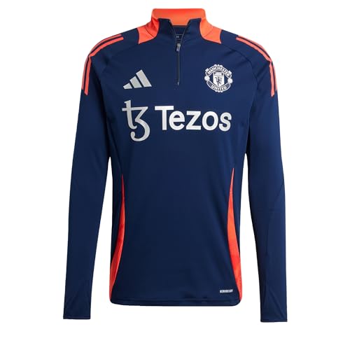 adidas Manchester United Sudadera Training 1/4 Zip Marina Tiro 24, azul marino, XL