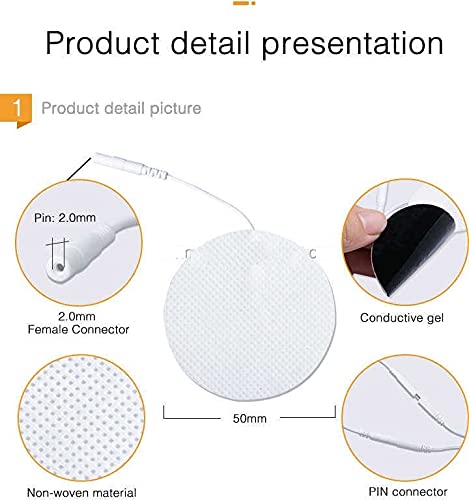 Image of AGAM Digital Therapy Machine Electrodes (Round Shape) - Strong Adhesive Gel, Universal Replacement Pads for Muscle Pain Relief, Reusable TENS Unit Electrode Pads (Pack-4)