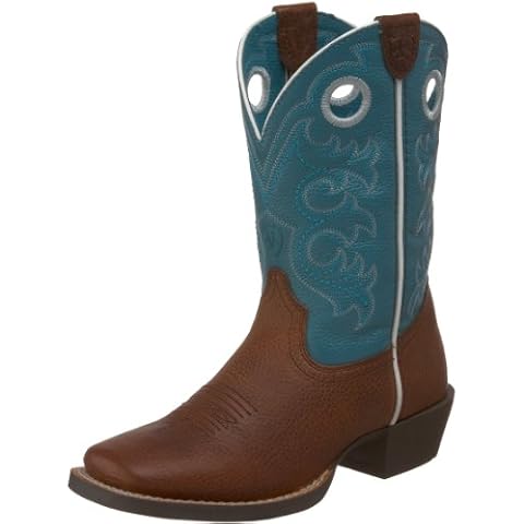 Botas de vaquero para niños, modelo Crossfire, Marrón (Brown Oiled Rowdy/Turquoise) Cover