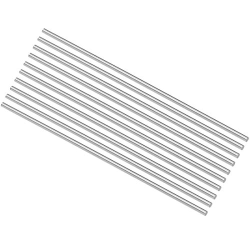 sourcing map 10St Rundstange Stahl, 2,1mm HSS Drehmeißel, für Wellengetriebe Drehmaschinen Bohrmaschine Miniaturachse, Zylinderstift DIY Werkzeug 100mm Lang
