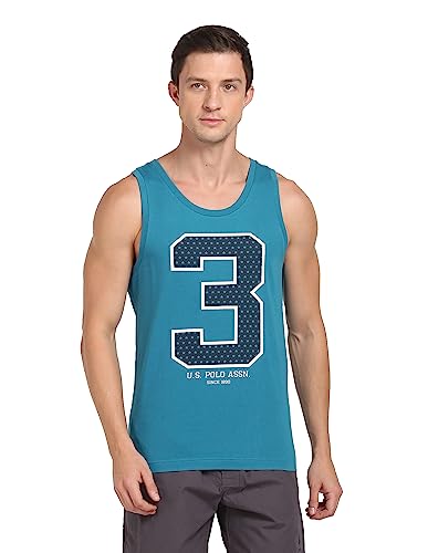 U.S. Polo Assn. Men Cotton Regular Fit Brand Print 1617 Vest - Pa...