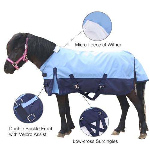 Image of 1200D Mini Horse /Pony Blanket 0g No-Fill Waterproof Turnout Sheet