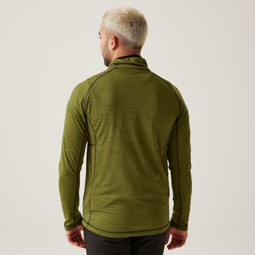 Men's Yonder Quick Dry Grid Fabric Performance Wicking Zip Neck Fleece2