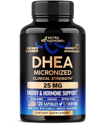 DHEA 25mg - Micronized DHEA Supplement for Women & Men - Clinically Proven Strength & Bioavailable -