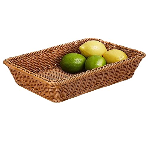 Caja de almacenamiento de cocina y baño con bandeja rectangular tejida 3