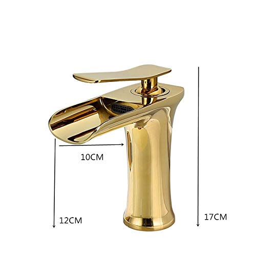 Robinet de lavabo cascade en laiton avec commande mitigeur fluide unique